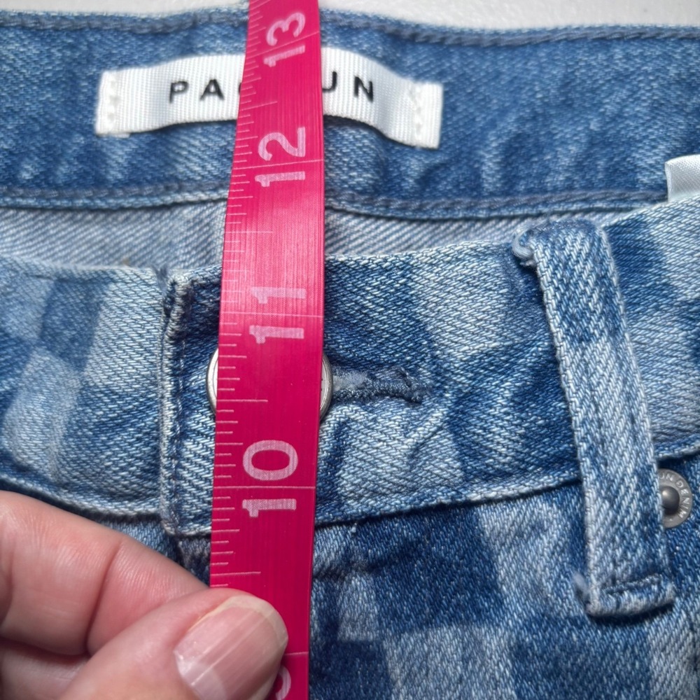 PacSun Blue Checkerboard Slim Taper Denim Jeans Men's 30x32 Comfort Stretch - Picture 8 of 8
